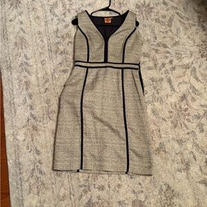 Tory Burch Navy and Cream Midi Dress